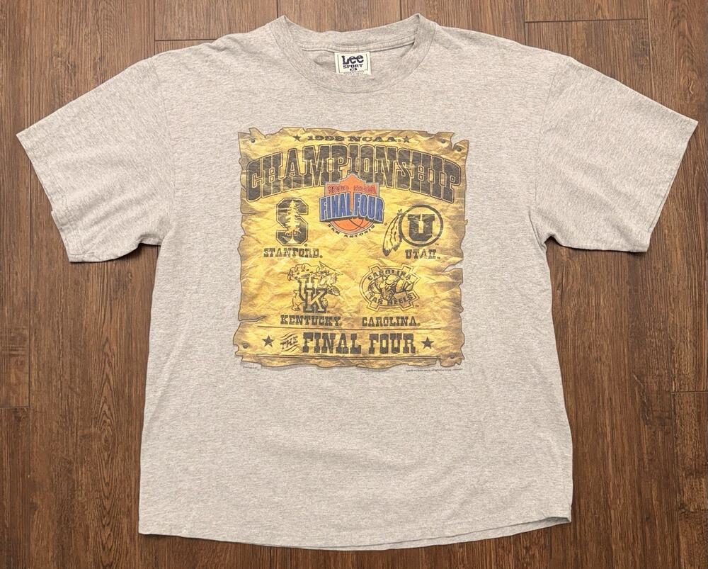 Final Four 1998 NCAA The Big Ticket Gray T Shirt Vintage Size XL Basketball